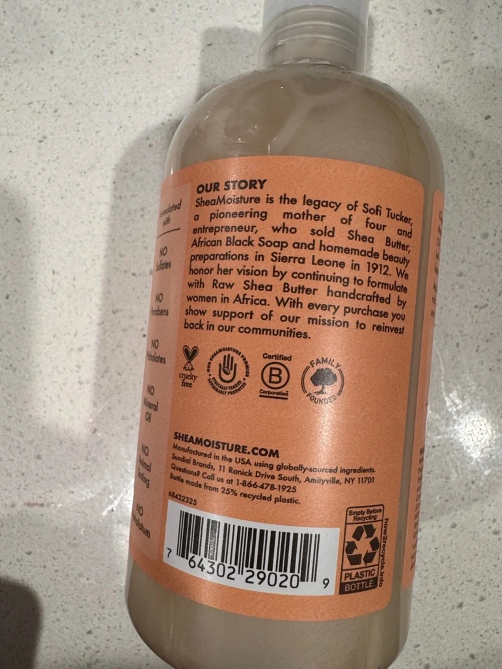 Shea Moisture cleanses hydrates